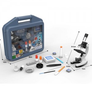 Мікроскоп 2110 скла, пробірки, пінцет, у валізі