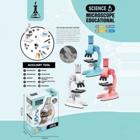 Детский микроскоп BabyToys 3305 разные цвета