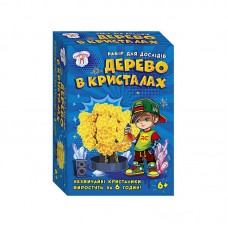  Набір для експериментів "Дерево в кристалах жовте " 10114174У "Ранок", розчин, основа, в коробці
