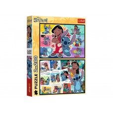Пазлы Trefl Lilo&Stitch Счастливая жизнь Стич, 2 х 200 элементов 13334