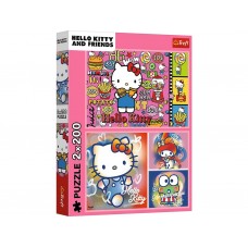 Пазли Trefl Hello Kitty Вітаю Кітті та друзів, 2 х 200 елементів 13336