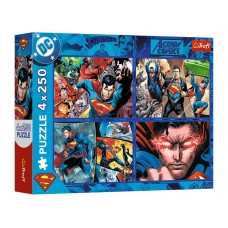Пазлы Trefl DC Comics Смелость Супермена, 4 х 250 элементов 13340