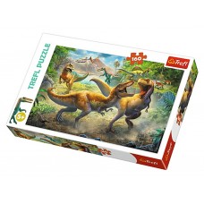 Пазл Trefl Борьба с тиранозаврами, 160 деталей 15360