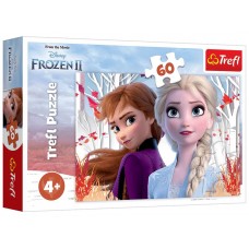 Пазл Trefl Frozen 2 Волшебный мир Анны и Эльзы, 60 деталей 17333