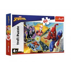 Пазл Trefl Marvel Spiderman Битва в паутине, 60 деталей 17372