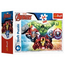 Пазлы Trefl Mini The Avengers Герои, 54 элемента, Trefl 19613
