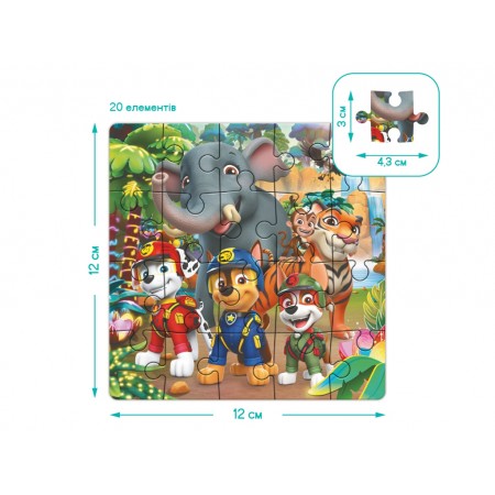 Магнітний пазл Paw Patrol Лапи джунглів, DoDo 200543 Магнітний пазл Paw Patrol Лапи джунглів, DoDo 200543