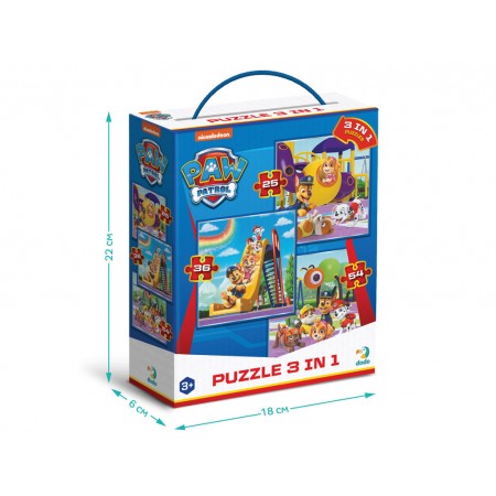Пазл Paw Patrol 3в1, Игровая площадка, 25, 36, 54 элемента, DoDo 200578 Пазл Paw Patrol 3в1, Игровая площадка, 25, 36, 54 элемента, DoDo 200578