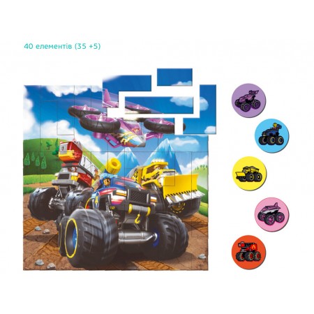 Магнітний пазл "Paw Patrol, Колеса", 40 елементів, DoDo 200650 Магнітний пазл "Paw Patrol, Колеса", 40 елементів, DoDo 200650