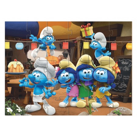 Пазл на 30 элементов The Smurfs, Вечеринка Смурфов, DoDo 200661 Пазл на 30 элементов The Smurfs, Вечеринка Смурфов, DoDo 200661