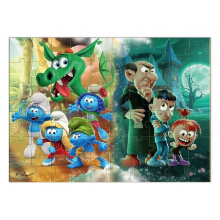 Пазл на 60 элементов The Smurfs, Домашнее животное-дракон, DoDo 200664 Пазл на 60 элементов The Smurfs, Домашнее животное-дракон, DoDo 200664