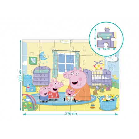 Пазл на 30 элементов Peppa Pig, Комната младенца, DoDo 200674 Пазл на 30 элементов Peppa Pig, Комната младенца, DoDo 200674