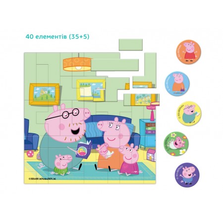 Магнитный пазл на 40 элементов Peppa Pig, Домашний вечер, DoDo 200758