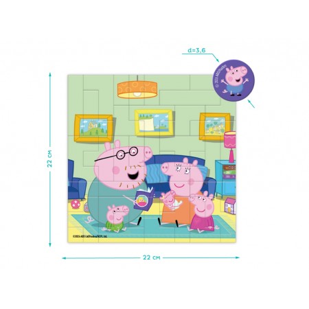 Магнитный пазл на 40 элементов Peppa Pig, Домашний вечер, DoDo 200758