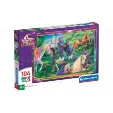 Пазлы 104 элемента, Прогулка с единорогами из "Академии единорогов", Clementoni 25093