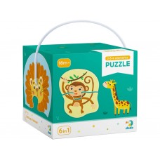 Пазл 2-3-4 элемента Дикие животные, DoDo 300153