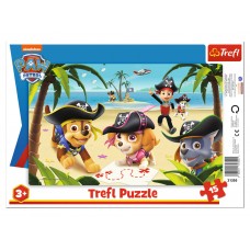 Пазл Trefl Paw Patrol Друзья щенячьего патруля, 15 элементов с рамкой 31350