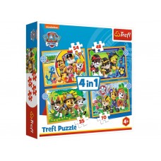 Пазл 4 в 1 Trefl Paw Patrol Отдых 34395