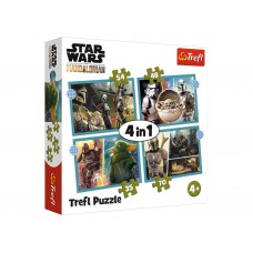 Пазл 4 в 1 Trefl Star Wars Мандолорец 34397