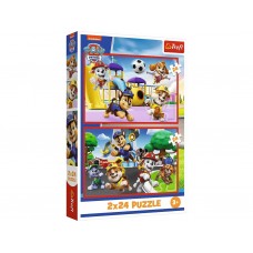 Пазлы 2 в 1 Trefl Paw Patrol Веселый день собачек, 2 х 24 элемента 34434