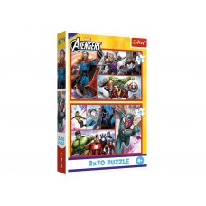 Пазли 2 в 1 Trefl The Avengers Стати героєм, 2х70 елементів 34439