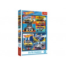 Пазли 2 в 1 Trefl Hot Wheels Іграшкові машинки,  2х70 елементів 34442