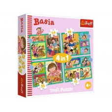 Пазли 4в1, Пригоди, Сім'я Базі, Trefl 34606