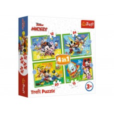 Пазл 4 в 1 Trefl Mickey Mouse Микки Маус и друзья 34616