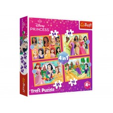 Пазл 4 в 1 Trefl Disney Princess Сказочные истории 34651