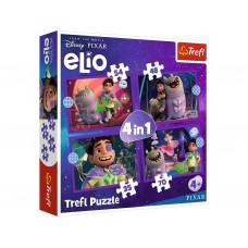 Пазлы 4 в 1 Tref lDisney Elio Внеземные миссии, 35, 48, 54, 70 элементов 34665