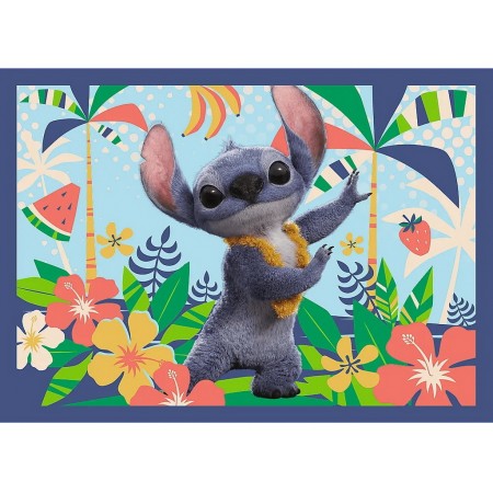 Пазлы 4 в 1 Trefl Disney Stitch The Movie Отпуск на Гавайях 34666