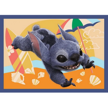 Пазлы 4 в 1 Trefl Disney Stitch The Movie Отпуск на Гавайях 34666