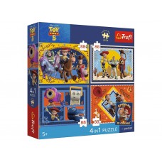 Пазл Trefl Toy Story 5 Время игрушек 4 в 1, 352 детали 34701