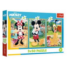 Пазли 3 в 1 Trefl Mickey and Friends Миша на святі, 3х50 елементів 34881