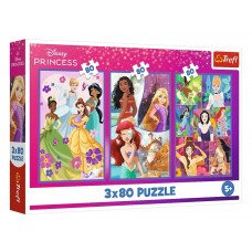 Пазли 3 в 1 Trefl Princess Друзі принцес,  3х80 елементів 34884