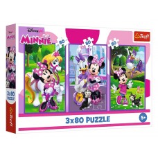Пазли 3 в 1Trefl Mickey and Friends Мінні та друзі, 3х80 елементів 34889