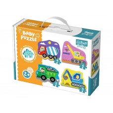 Пазл 4 в 1 Trefl Baby Classic Транспорт на строительстве 36072