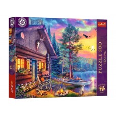Пазл Trefl Premium Plus Tea Time Вечерний закат возле домика, 500 деталей 37617