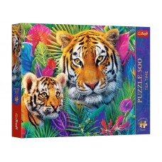 Пазл Trefl Premium Plus Tea Time Тигры в джунглях, 500 деталей 37625