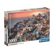 Пазли Захід сонця на Санторіні, Греція Clementoni, 1000 елементів 39933