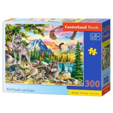 Пазлы Семья волков и орлы, 300 элементов, Castorland B-030514