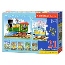 Пазлы Educational Паравоз 21 элемент Castorland Е-135 Пазлы Educational Паравоз 21 элемент Castorland Е-135