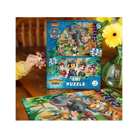 Пазл Paw Patrol Пригоди у Джунглях 2в1, 24-36 елементів, DoDo 200572 Пазл Paw Patrol Пригоди у Джунглях 2в1, 24-36 елементів, DoDo 200572