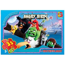 Пазлы картонные Angry Birds, 35 элементов, G-Toys B001031