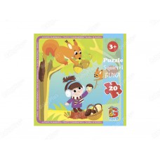 Пазли картонні Білка, 20 елементів, G-Toys Пазли картонні Білка, 20 елементів, G-Toys