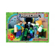 Пазлы картонные Minecraft, 70 элементов, G-Toys MC778