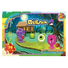 Пазлы картонные Stikeez, 70 элементов, G-Toys ST008