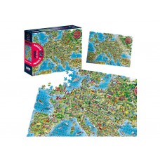 Пазлы карта Европы, 1000 деталей, 67×47 см, виммельбух, познавательная тематика
