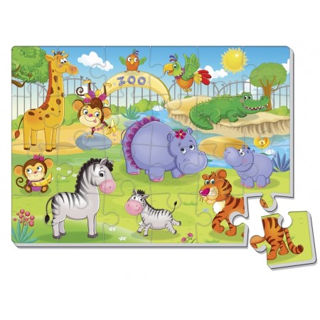 Мягкие пазлы А4, Малыш сможет Зоопарк, Vladi Toys VT1102-17 Мягкие пазлы А4, Малыш сможет Зоопарк, Vladi Toys VT1102-17