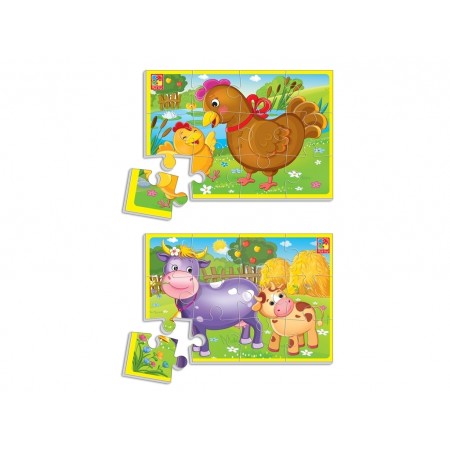 Мягкие пазлы А5 Животные фермы, Vladi Toys VT1103-44 Мягкие пазлы А5 Животные фермы, Vladi Toys VT1103-44